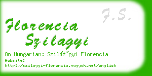 florencia szilagyi business card